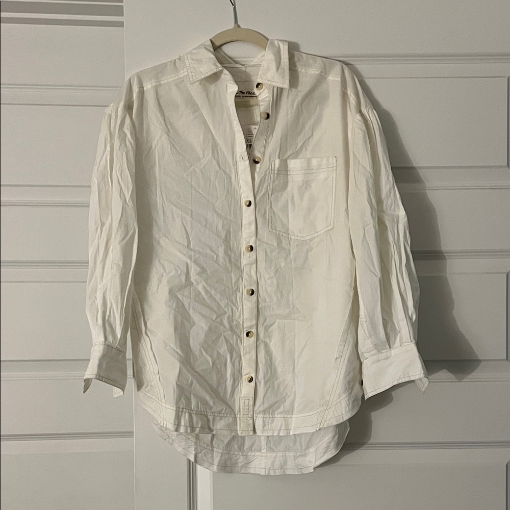Free People Poplin Button-Up